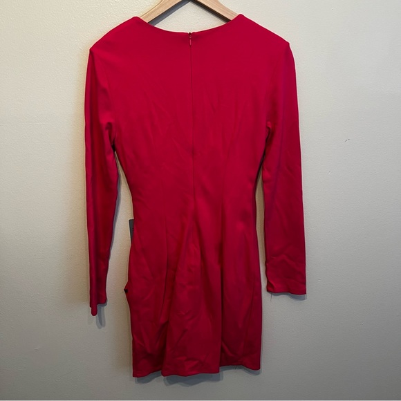 Red V Neck Long Sleeve Dress New With Tags - Picture 6 of 8